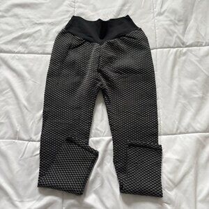 Bootiful Activewear Womens Size Medium Leggings Stretch Gym Workout Gray Nylon